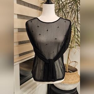 Elegant Black Sheer Top
